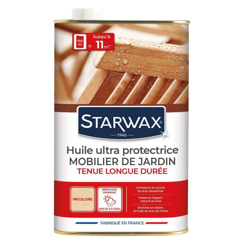 Huile ultra protectrice mobilier de jardin en bois
