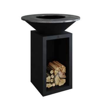 Brasero plancha Classic Storage Black 85 en acier