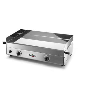 Plancha à gaz Design Double en inox - 65x40 cm