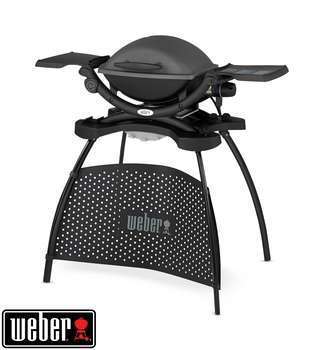 Barbecue électrique Q1400 avec pied en fonte gris