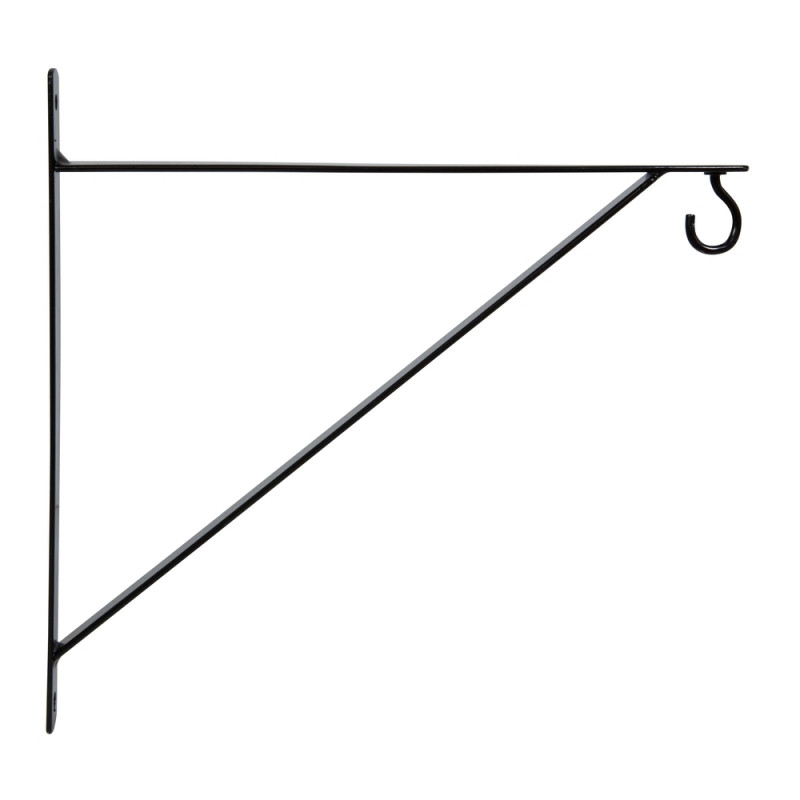Potence Basics en fer plat moderne noir - 30x30cm