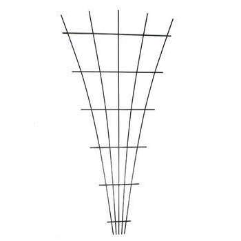 Treillis Eventail en acier, vert - l. 75 x H. 150