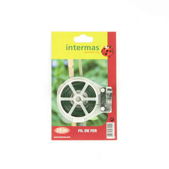 Fil de fer plastifié Vert 25 M