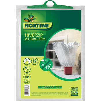Lot de 2 housses d'hivernage Hiverzip transparente