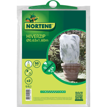 Lot de 2 housses d'hivernage Hiverzip blanches 50g