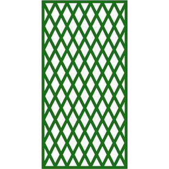 Treillage maille losange (12cm) en bois, vert - l.