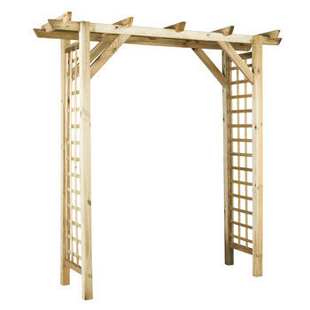 Pergola double droit en pin, 210x70x210cm