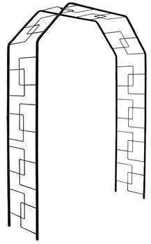 Arche Trapèze : acier, L.180x50xh.234cm