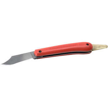 Greffoir avec spatule en laiton et lame repliable