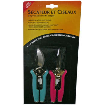 Set sécateur et ciseaux à fleurs en acier et alumi