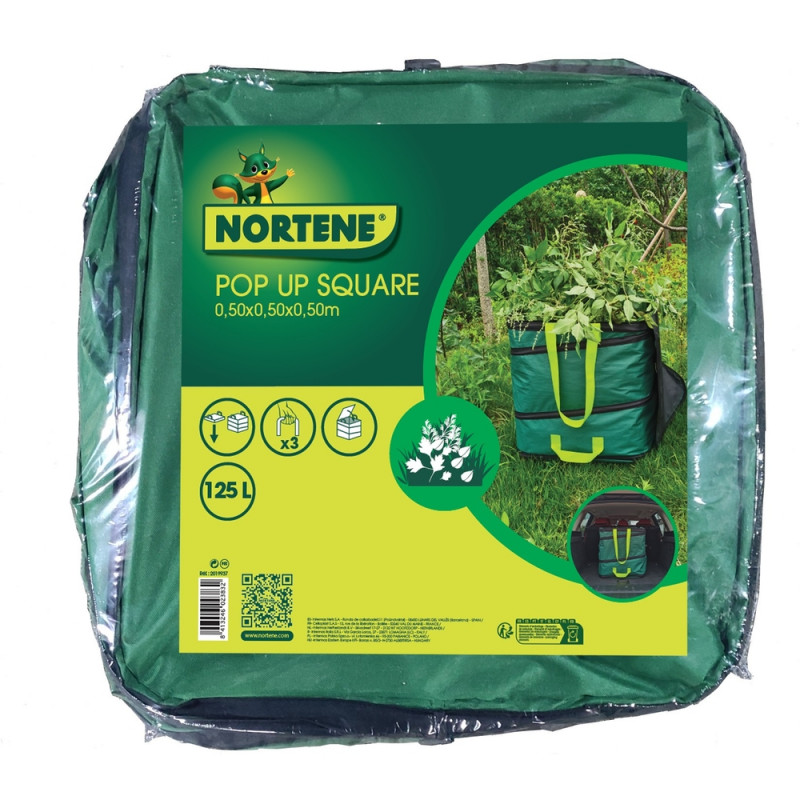 Sac pour les déchets du jardin Pop up Square 125 l