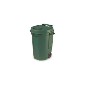 Poubelle à roulettes : verte, 110L