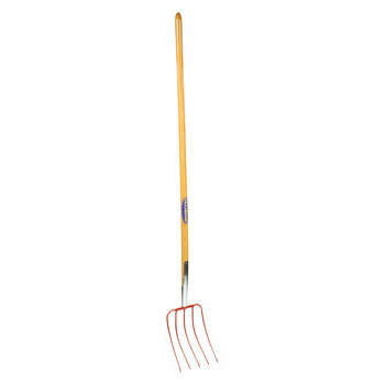 Fourche à compost: Tête acier 5 dents L. 22xl. 20c