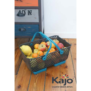 Kajo panier 15L gris turquoise