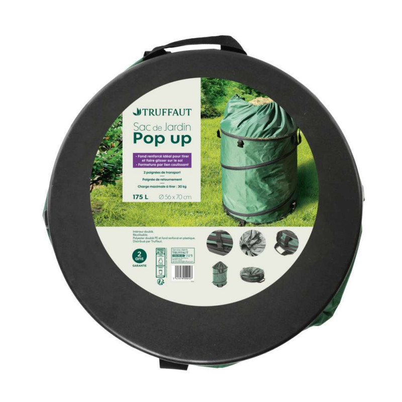 Sac de jardin pop up 175 L - Diam. 56 x H. 70 cm