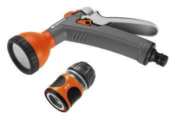 Présentoir promo Pistolet d'arrosage + raccord aqu