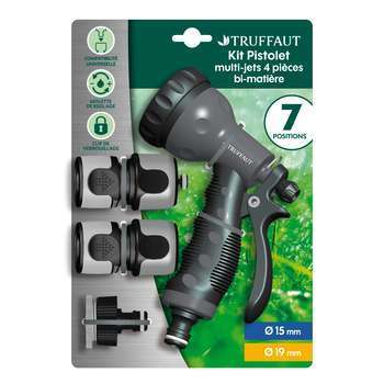 Kit arrosage complet pour tuyaux Diam 15 ou 19mm -