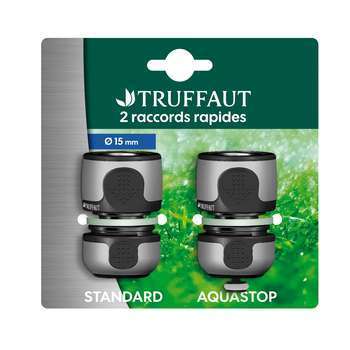 Raccord rapide aquastop : bimatière, D15mm