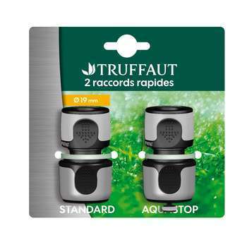 Raccord rapide aquastop : bimatière, D19mm