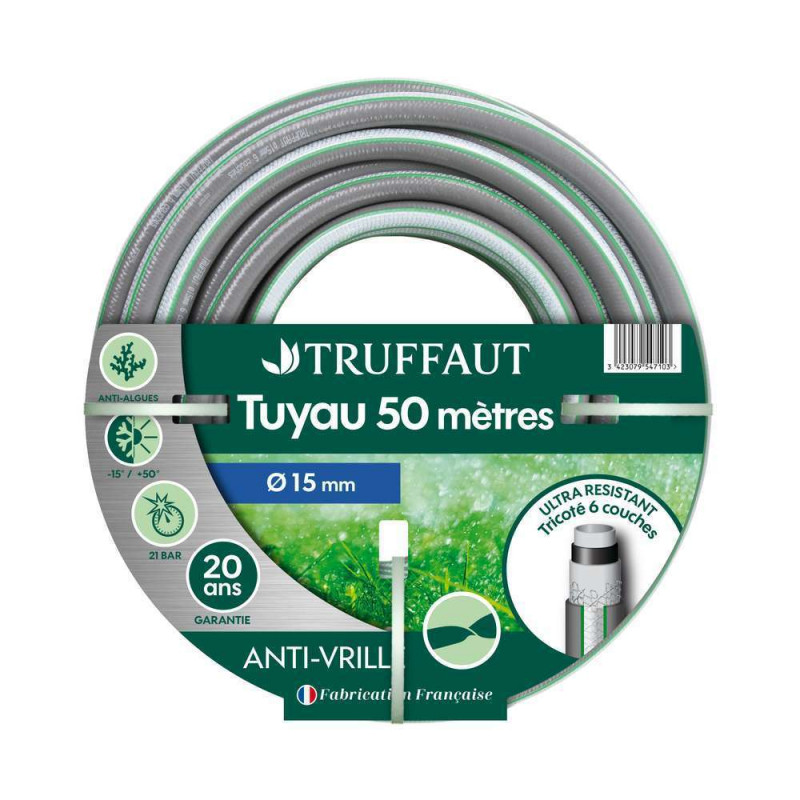 Tuyau d'arrosage D15mm L50m