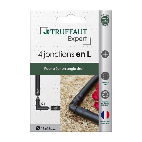 4 Coudes pour arrosage goutte à goutte 13X16 mm