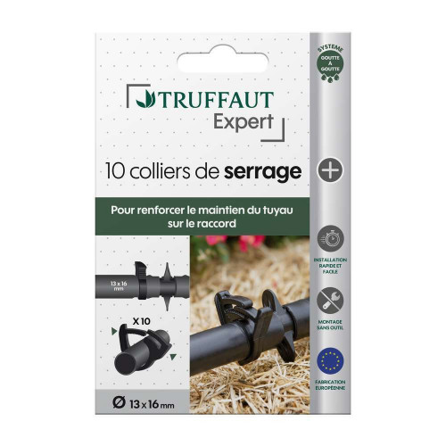 10 colliers de serrage pour arrosage goutte à gout