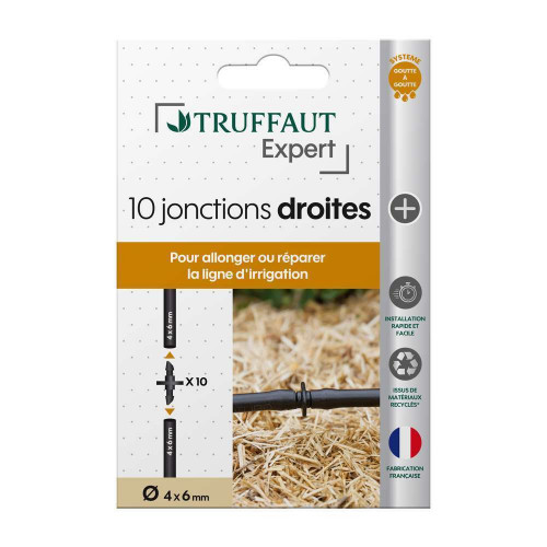10 Jonctions pour arrosage goutte à goutte 4X6 mm