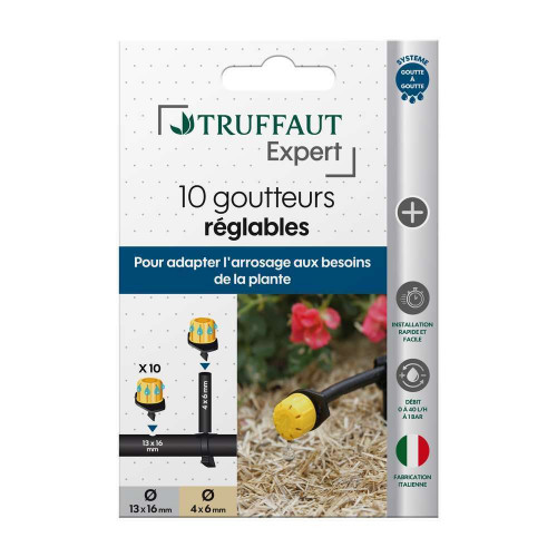 10 goutteurs reglables 0-40 l/h pour arrosage gout