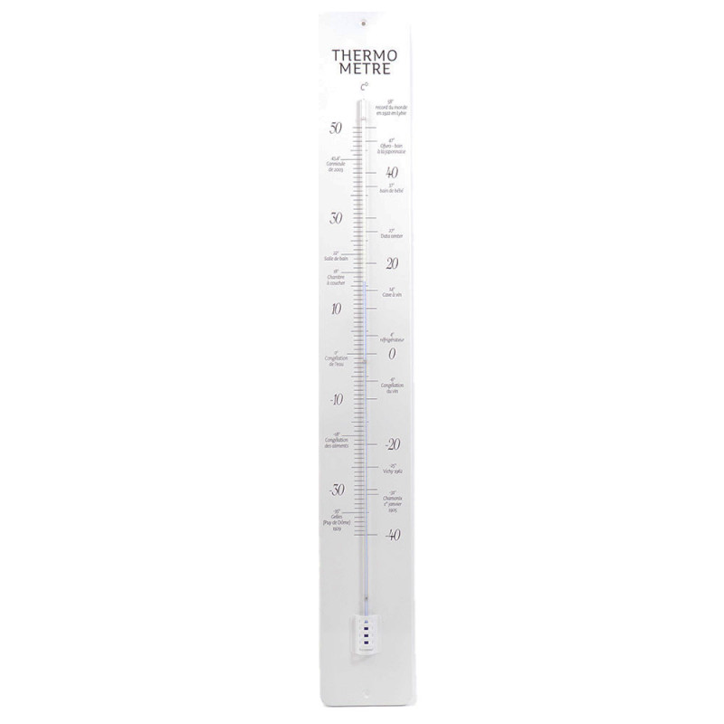 Thermomètre métal h 90 cm décoratif