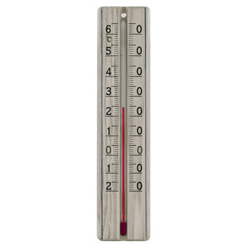 Thermomètre en bois bambou 22cm taupe