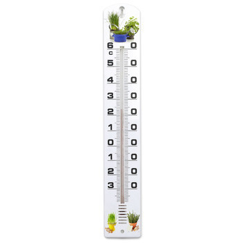 Thermomètre plastique blanc : aromates, 40cm