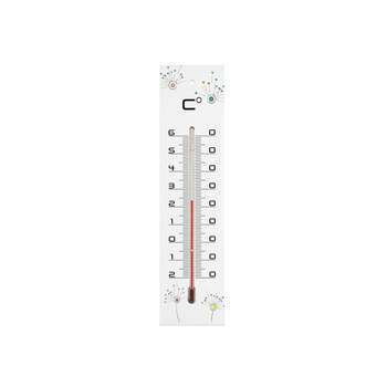 Thermomètre décoratif bois blanc 30cm