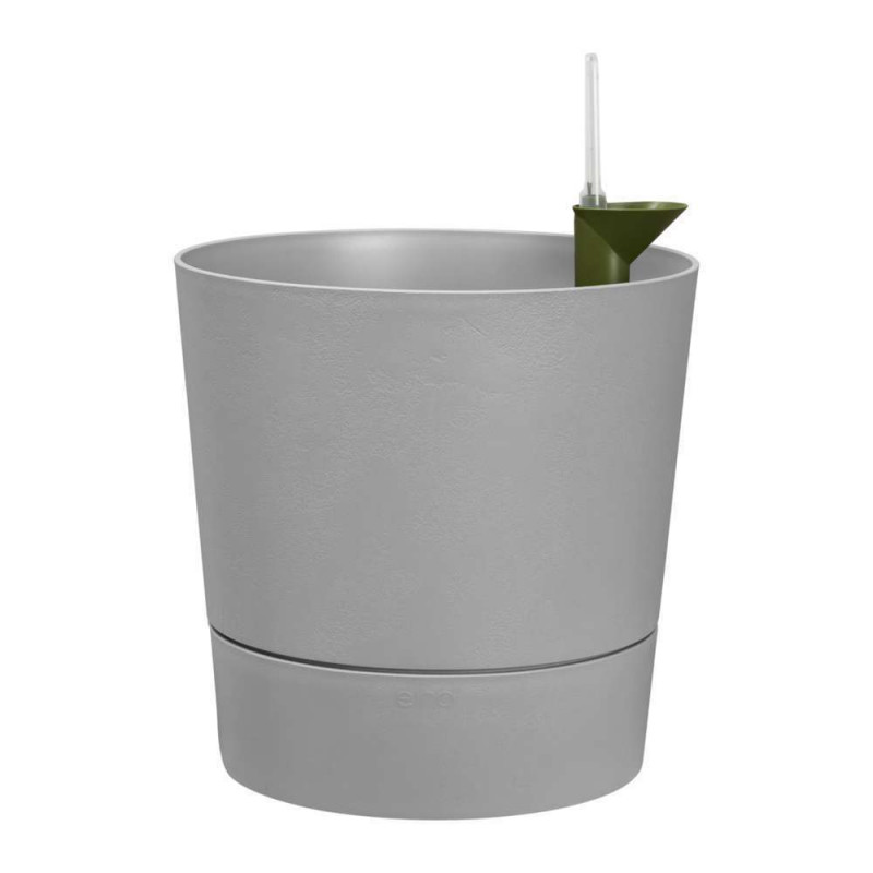 Pot Greensense Aqua Care rond ciment à resevoir d'