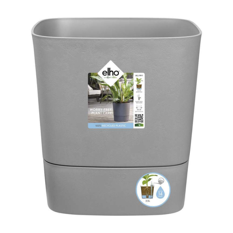 Pot Greensense Aqua Care ciment carré, à reservoir