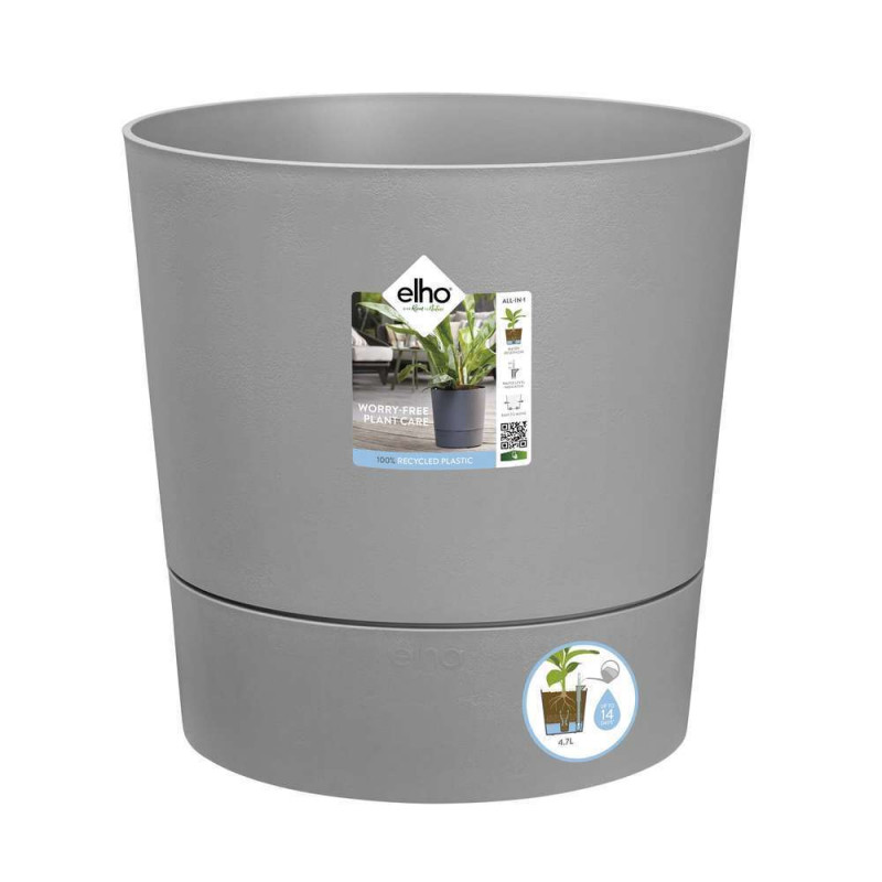 Pot Greensense Aqua Care ciment rond, avec Réservo