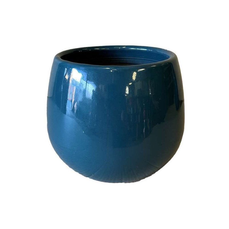 Pot Cancale Urbain bleu - D.21xH.21cm