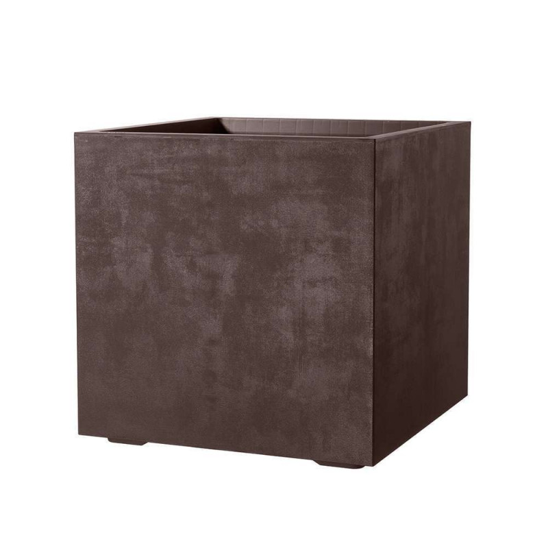 Bac Cube Millenium en plastique Brownstone et roul