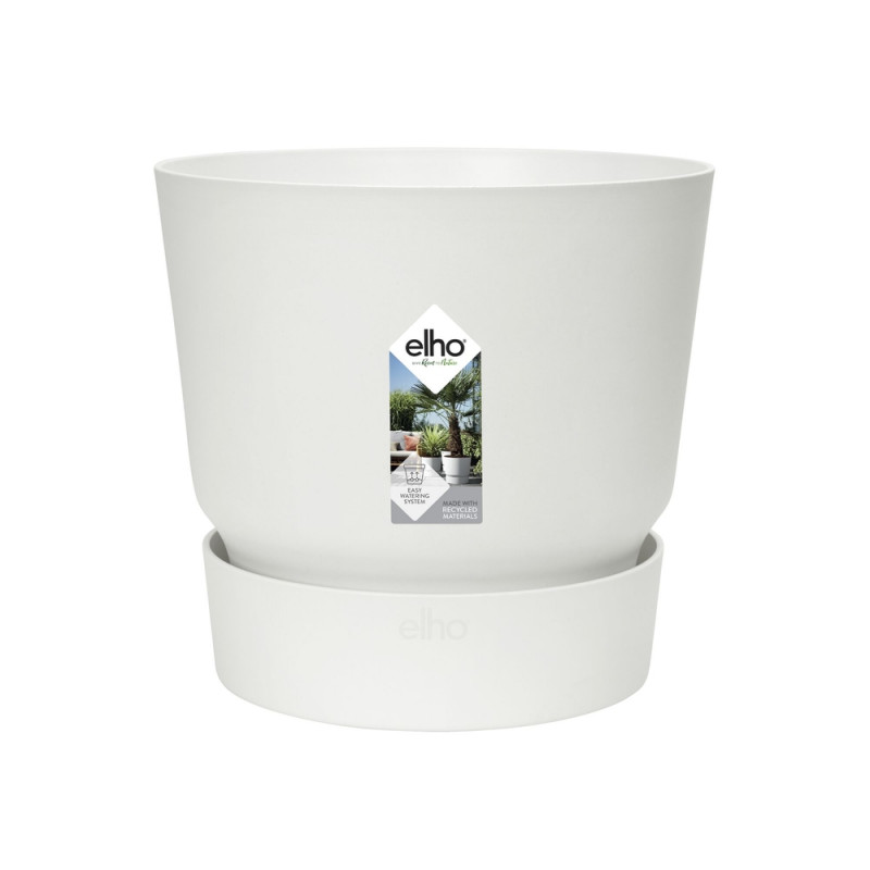 Pot de Fleurs Greenville Rond 14 Blanc - Ø14xH. 13
