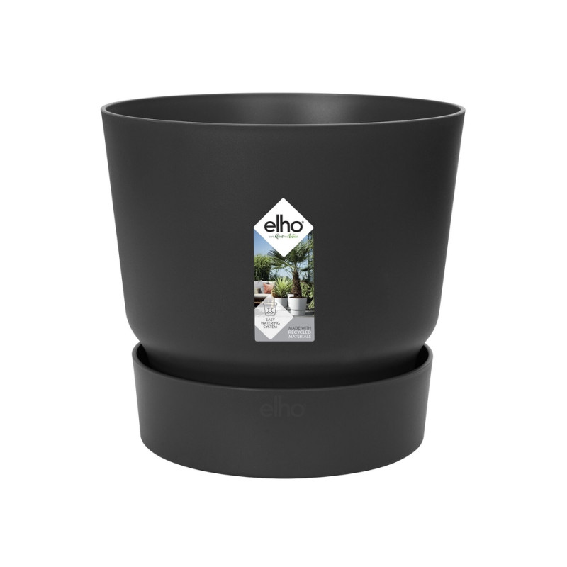 Pot de fleurs Greenville Rond 14 - Living Noir - Ø