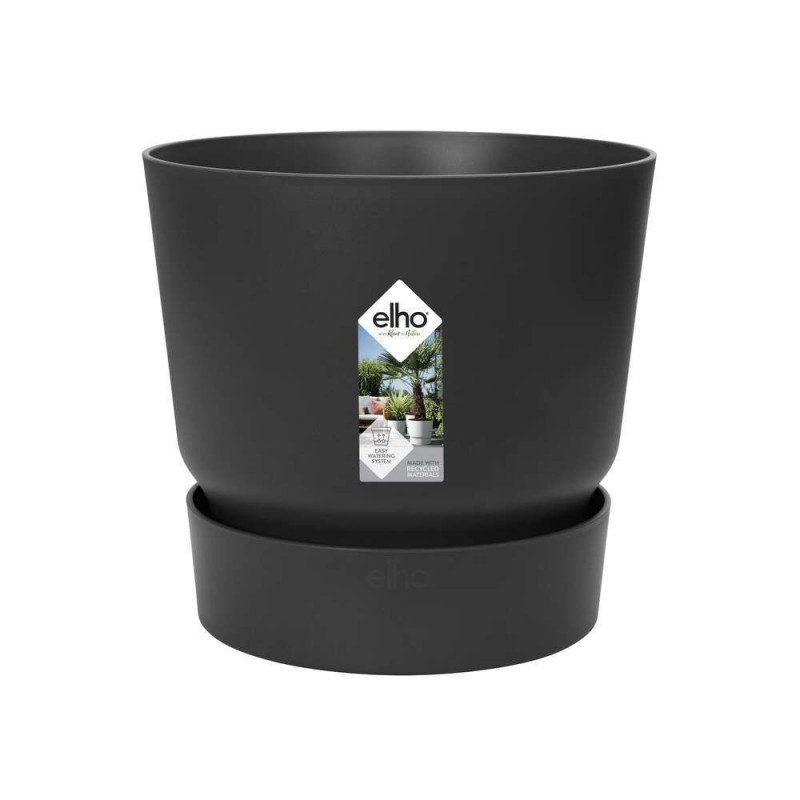 Pot de fleurs Greenville Rond 16 - Living Noir - Ø