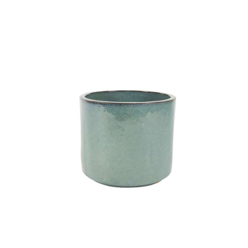 Pot Carmen : céramique, bleu océan, 24x23cm