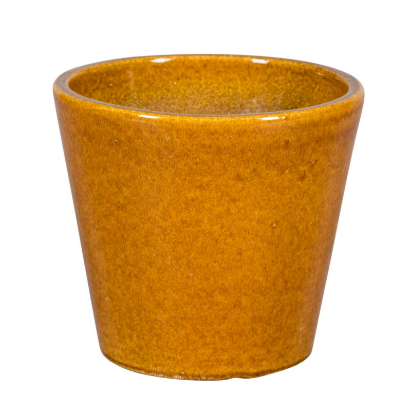 Pot émaillé Shanghai 4-01T Ocre - D. 34xH. 30cm