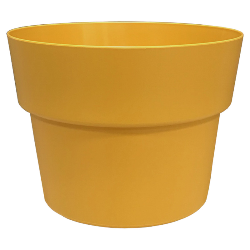 Pot rond CocoriPot, coloris pollen Ø 32 x H. 26 cm