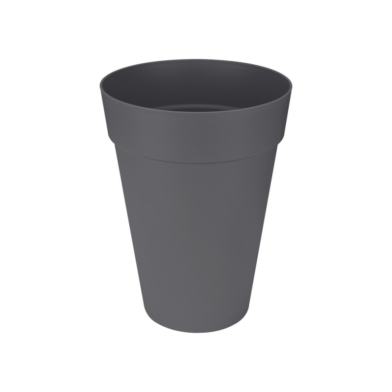 Pot Loft Urban rond haut anthracite - D. 42cm