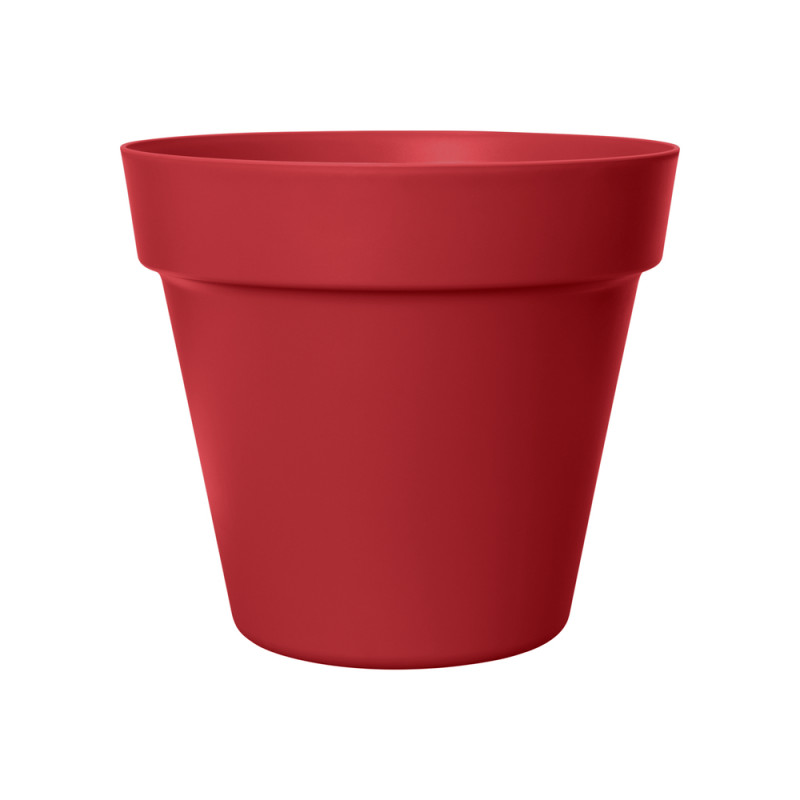 Pot de fleurs en plastique 100% recyclé Paris roug