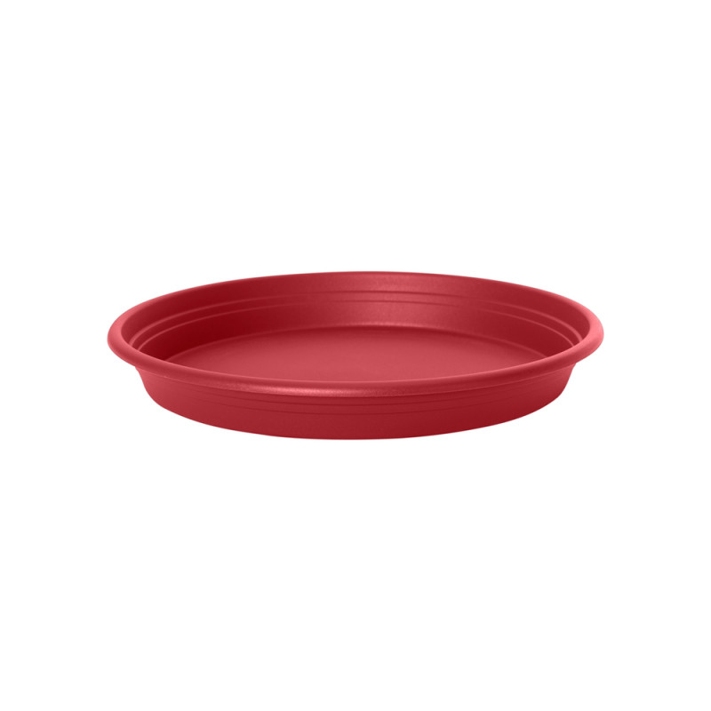Soucoupe universelle ronde rouge foncé - D. 25cm