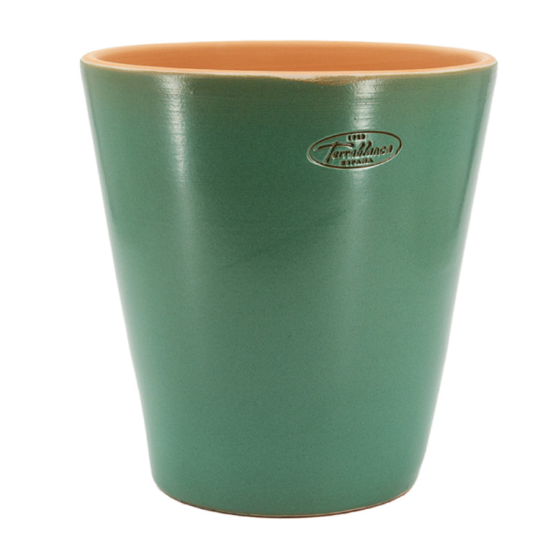 Pot Vaso Vert opal, en terre cuite émaillée - D. 2