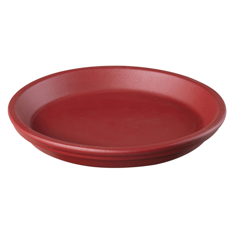 Soucoupe Colorama en terre cuite, coloris grenat -