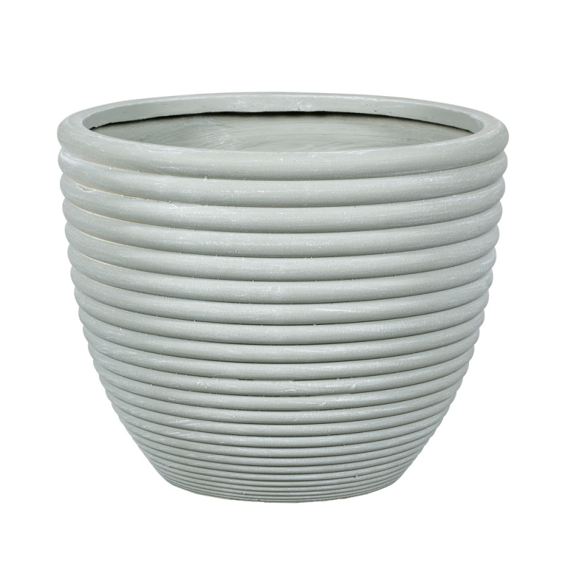 Pot Regina avec relief 04 gris clair D. 44xH. 36cm