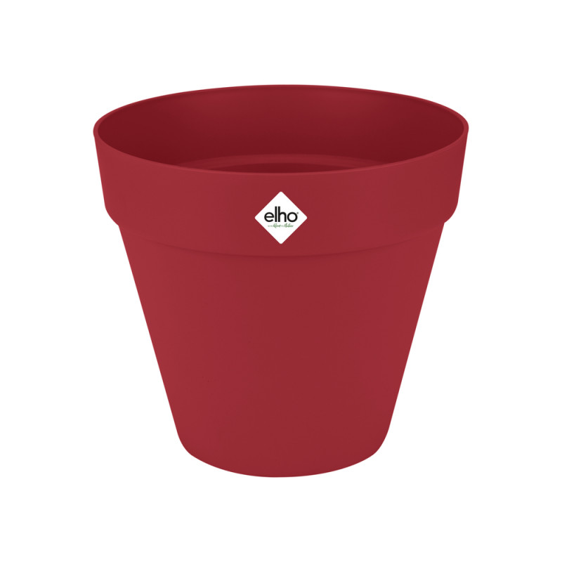Pot Loft rond à réserve d'eau, coloris rouge théât
